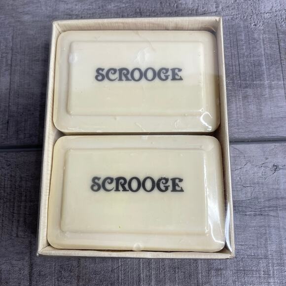 NOS Vintage SCROOGE Box Set of 2 French Milled Soap by Katherine Gray - Picture 2 of 5